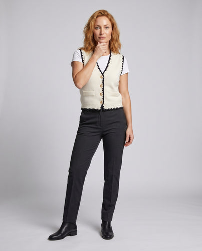 Damen trendiger Strick-Weste EB