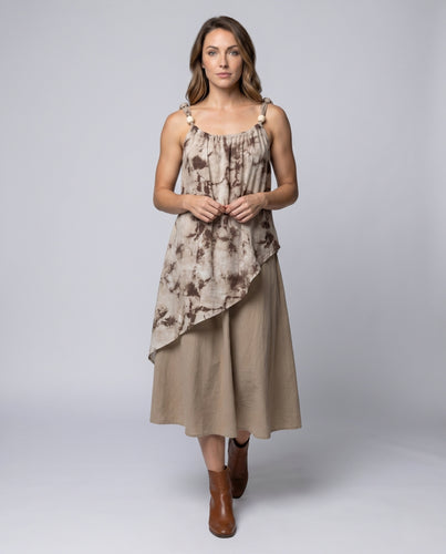 Damen Set mit asymmetrischem Rock und modischem Oberteil EB