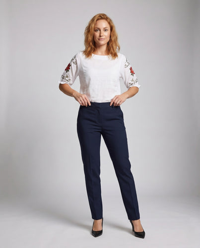 Damen Verspielte Bluse mit folkloristischen Stickereien EB