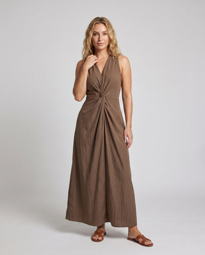 Damen Wickelmaxikleid mit taillierter Silhouette EB