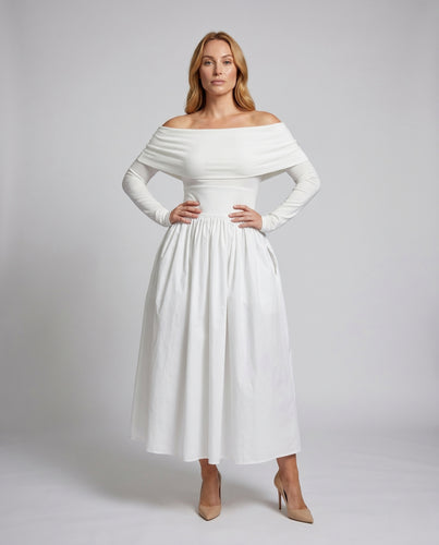 Damen Off-Shoulder Langarmoberteil EB