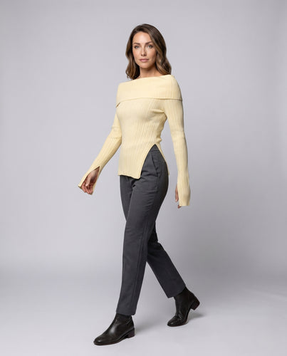 Damen Off-Shoulder Strickoberteil EB