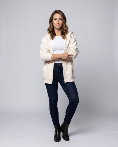 Damen Oversized Kapuzenjacke mit voluminösen Ärmeln EB