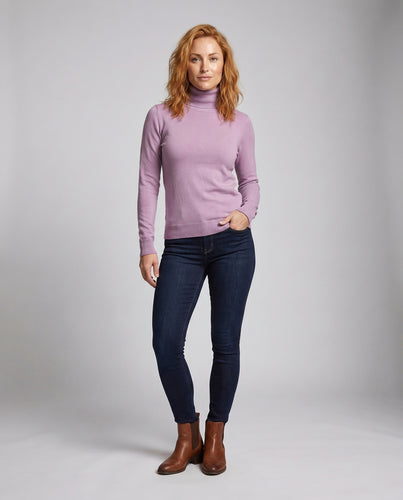 Damen Rollkragenpullover aus hochwertiger Strickware EB
