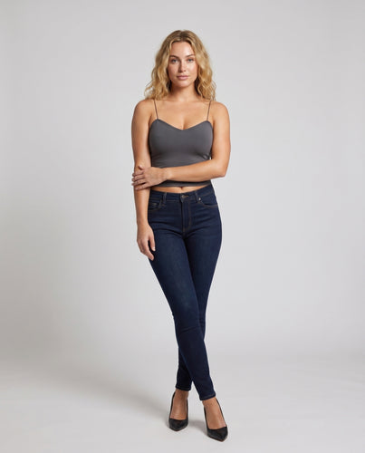 Damen Bustier-Top mit verstellbaren Spaghettiträgern und hochwertiger Baumwolle EB