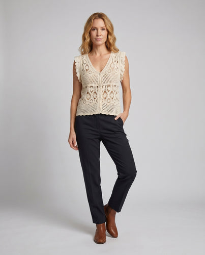 Damen elegante gehäkelte Weste EB