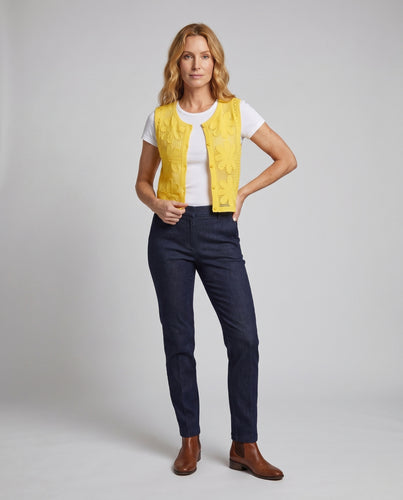 Damen gehäkelte Bluse mit floralen Akzenten EB