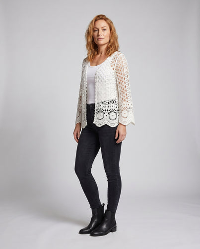 Damen Häkel-Sommerkleid mit romantischen Details EB