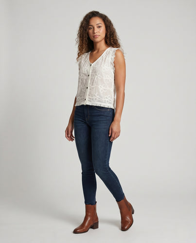 Damen Häkelbluse mit floralen Details EB