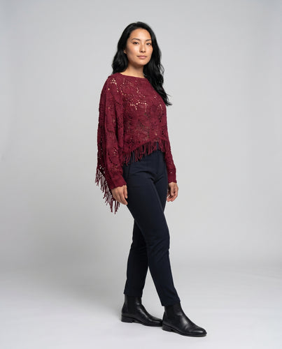 Damen luftiger Häkelpullover EB