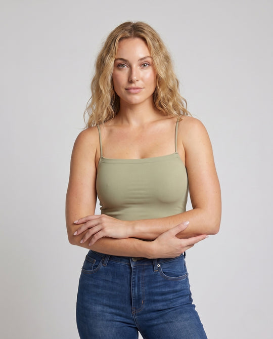Damen Spaghetti-Trägertop aus hochwertigem, leichtem Material EB