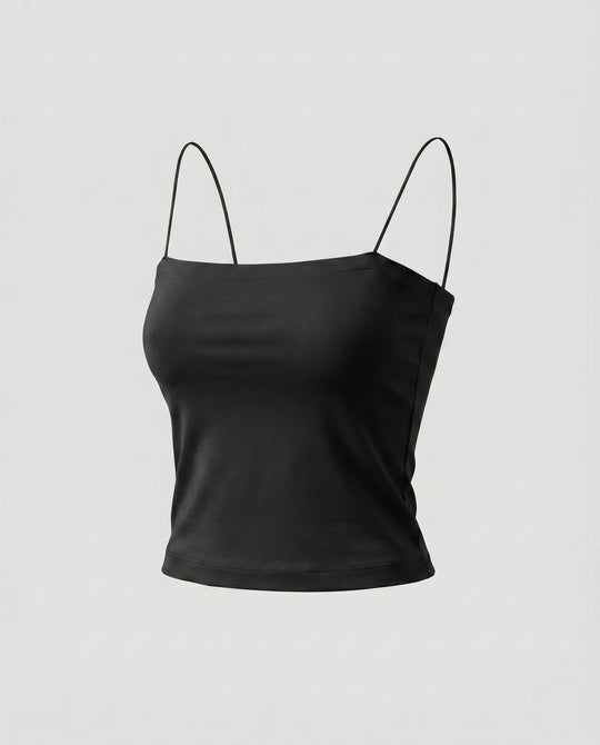 Damen Spaghetti-Trägertop aus hochwertigem, leichtem Material EB