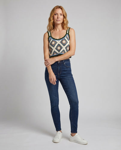 Damen Spitzen Cropped Top EB