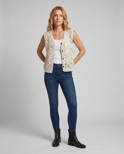 Damen Spitzengelocktes Oberteil EB