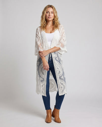 Damen Boho-Style Strandkimono EB