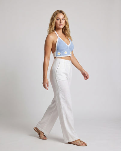 Damen Crocheted Bikini-Oberteil mit floralem Design und bequemen Trägern EB