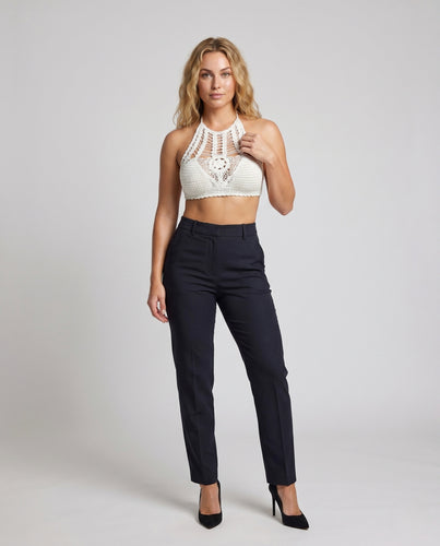 Damen gehäkeltes Bustier mit romantischen Akzenten EB