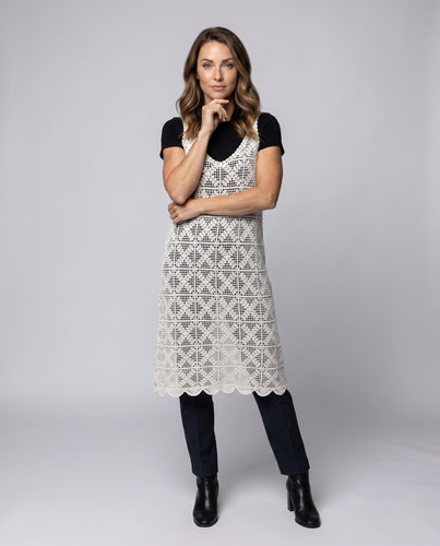 Damen gehäkeltes Sommerkleid mit leichtem, luftdurchlässigem Design EB