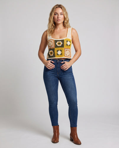 Damen Häkel Cropped Top EB