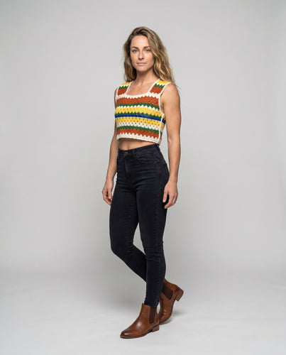 Damen Häkelcropped Top EB