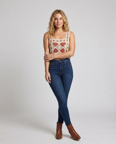 Damen Handgehäkeltes Bustier im Boho-Stil EB