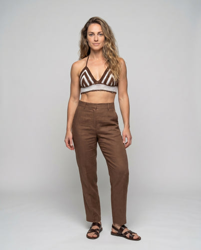 Damen Häkel-Bikinioberteil mit geometrischem Design EB