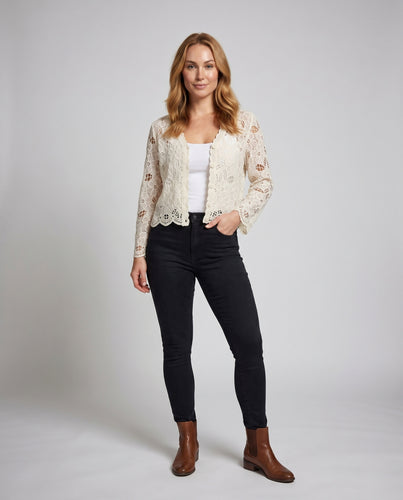 Damen Häkelbluse mit Knopfleiste EB
