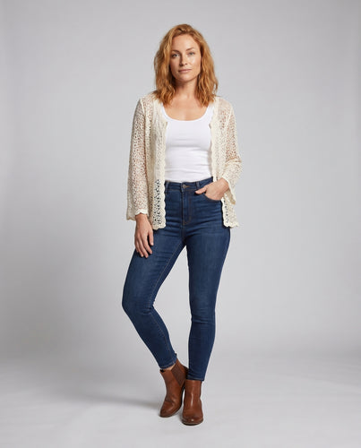 Damen Luftige und elegante Strickjacke EB