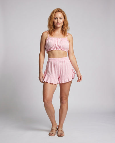 Damen Badeanzug-Set mit fröhlichen Rüschendetails EB