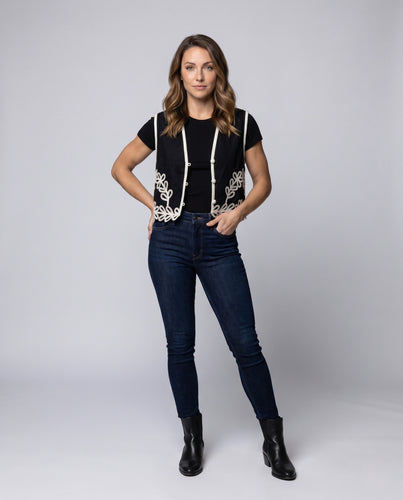 Damen Bestickte Weste EB