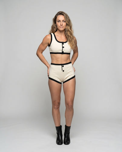 Damen Bikiniset mit modischen Knopfdetails EB