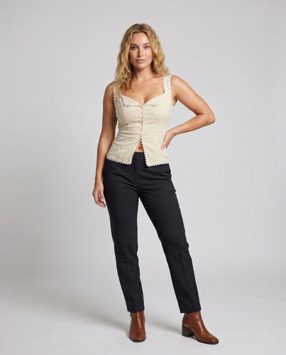 Damen Blusenoberteil mit Spitzendetails EB