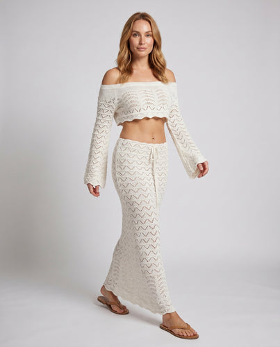 Damen Cropped Strickoberteil mit weitem Schnitt EB