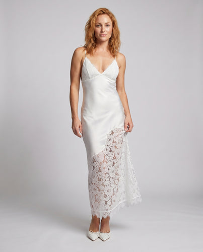 Damen Elegantes Abendkleid mit Spitzenakzenten EB