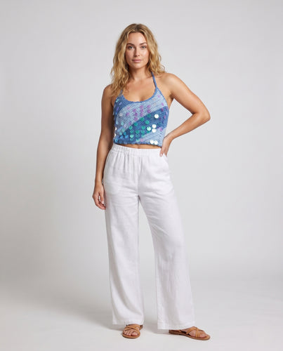 Damen Festliches Crop-Top mit Pailletten EB