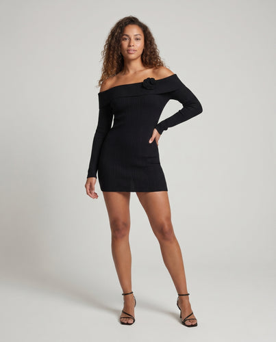 Damen Oberteil mit schickem Off-Shoulder-Stil und Rippstruktur EB