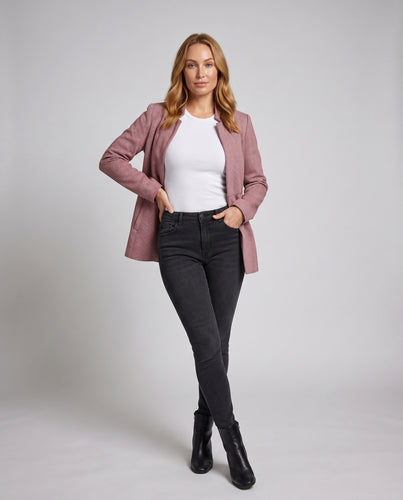 Damen Blazer mit elegantem Fischgrätmuster EB