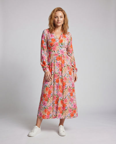 Damen Blumenmaxikleid EB
