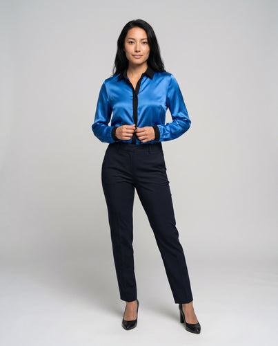 Damen elegante Seidenbluse EB