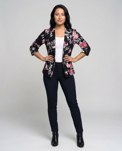 Damen Eleganter Blumen-Blazer EB