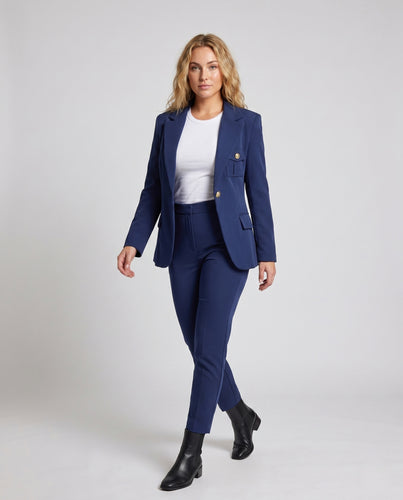 Damen Eleganter und stilvoller Blazer mit praktischen Taschen EB