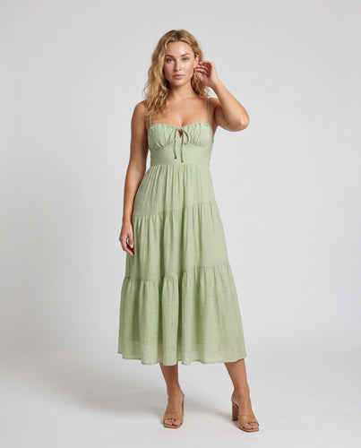 Damen Maxikleid mit geflochtenem Design und verstellbaren Trägern EB