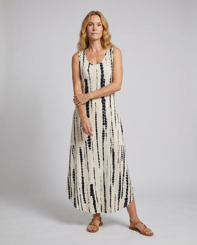 Damen Maxikleid mit kräftigem Farbverlauf und praktischen Taschen EB