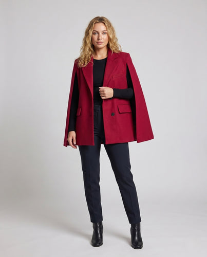 Damen Oversized Blazer mit Cape-Details EB