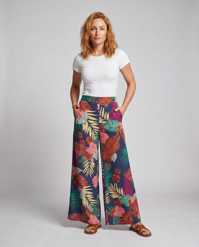 Damen Sommerlicher Maxirock mit lebhaftem Blumenmuster EB