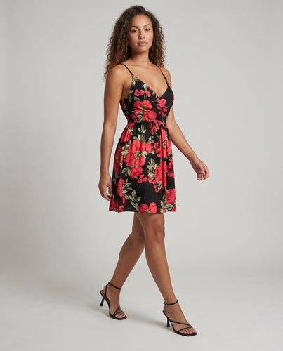 Damen Sommerliches Strandkleid mit floralen Akzenten EB