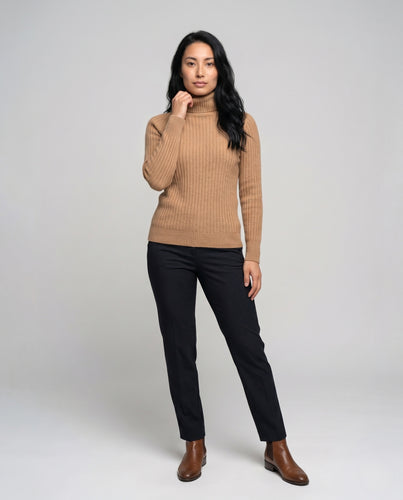 Damen Rollkragenpullover aus hochwertiger Wolle EB