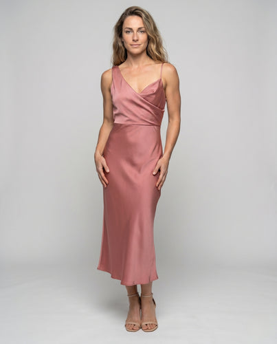Damen elegantes satin Abendkleid EB