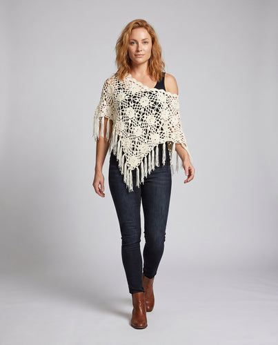 Damen Häkelponcho EB