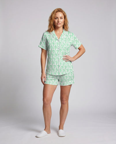 Damen Kurzarm Schlafanzug Set EB